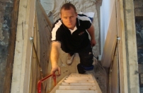 Fitting loft ladder