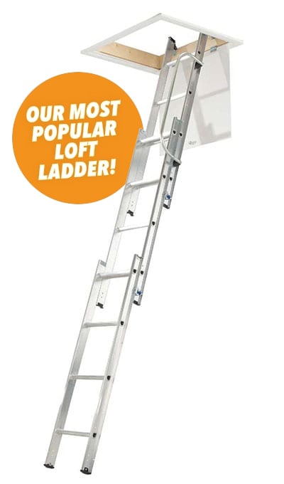Basic 3 section sliding loft ladder