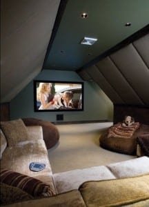 Home theater loft conversion