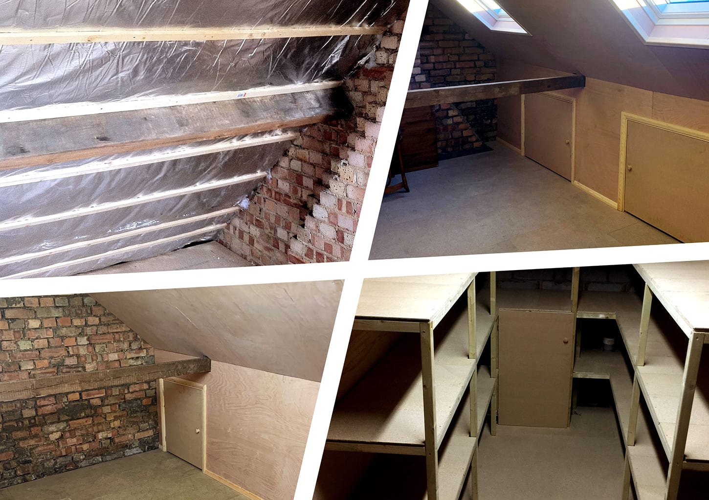 Different types of loft roof finishes and storage solutions