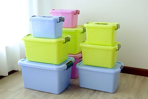 Heavy-duty plastic storage boxes