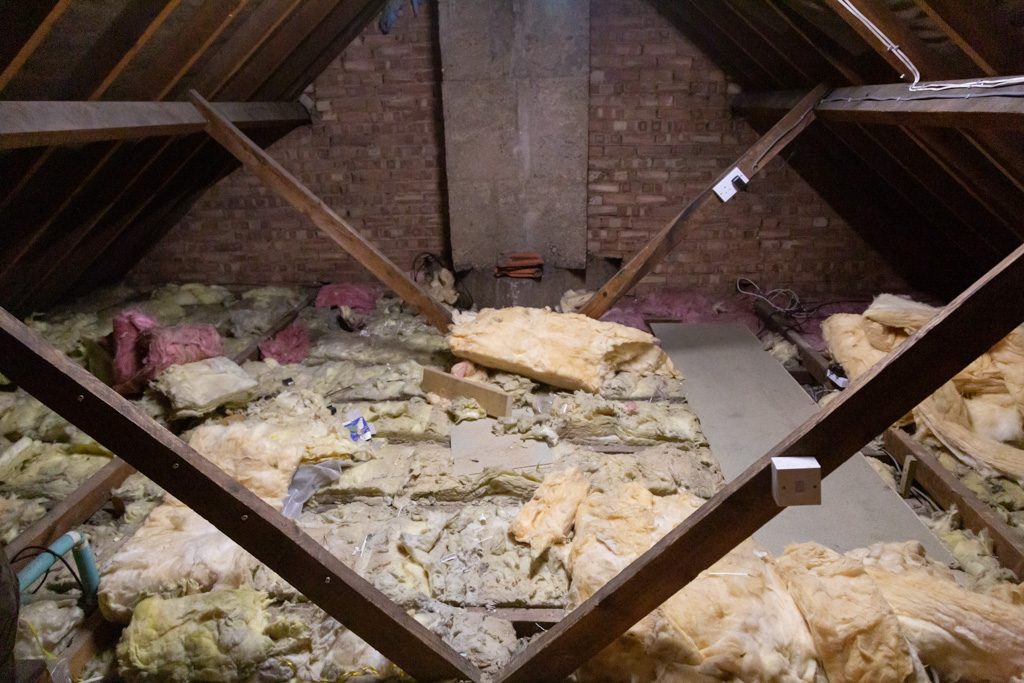 A typical loft with existing insulation