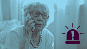 Elderly lady on the phone