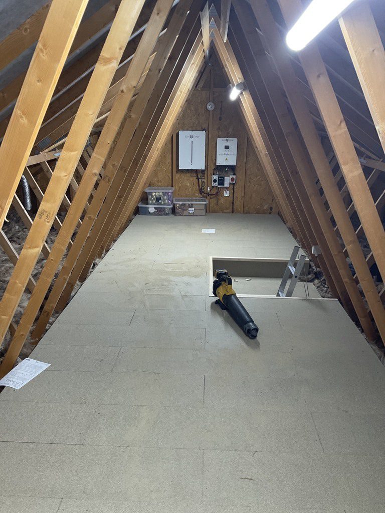 boarded loft floor