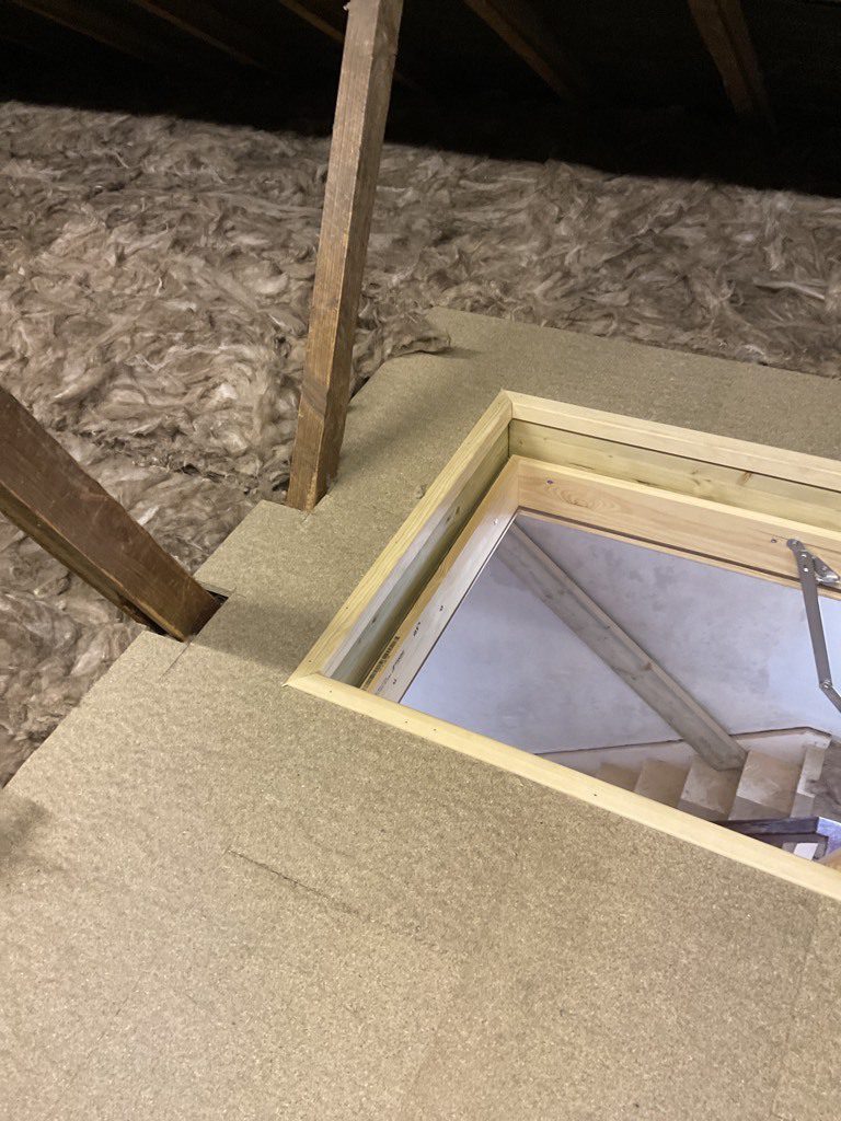 partially boarded floor